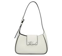 Karl Lagerfeld Signature Sac à bandoulière Cuir véritable 24 cm blanc
