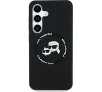 Karl Lagerfeld Silicone Double tête et cercle MagSafe Samsung Galaxy S25 noir