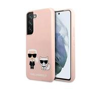 Karl Lagerfeld Silicone Ikonik Karl & Choupette Hardcase KLHCS22MSSKCI, Rose - Samsung Galaxy S22+ S906