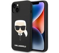 Karl Lagerfeld Silicone Ikonik Karl's Head MagSafe - Coque pour iPhone 14 Plus (Noir) Noir G