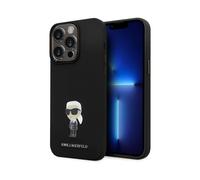 CG MOBILE Karl Lagerfeld Coque avec logo Ikonik NFT et broche en métal pour iPhone 15 Pro Max (Noir)