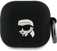 Karl Lagerfeld Silicone Karl Head 3D - Étui AirPods 4 (noir)