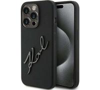 Karl Lagerfeld Silicone Karl Script Case For Iphone 15 Pro - Black