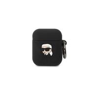 Karl Lagerfeld Silicone NFT Karl Head 3D Coque AirPods 1/2 gen, Noir