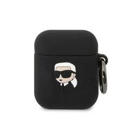 Karl Lagerfeld Silicone NFT Karl Head 3D Coque AirPods 1/2 gen, Noir