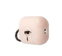 Karl Lagerfeld Silicone NFT Karl Head 3D Coque AirPods Pro 2, Rose