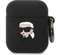 Karl Lagerfeld Silicone NFT Karl Head 3D - Étui pour AirPods 1/2 gen (noir)