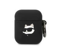 Karl Lagerfeld Silicone NFT Choupette Head 3D Coque AirPods 1/2 gen, Noir