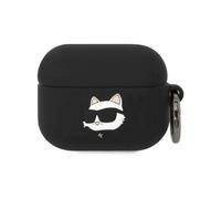 Karl Lagerfeld Silicone NFT Choupette Head 3D Coque AirPods Pro, Noir