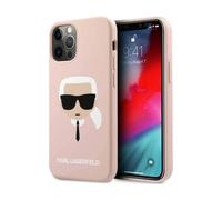 Karl Lagerfeld Silikon Ikonik Karlskopf Case, Rose - iPhone 13 Pro Max