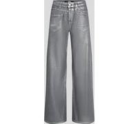 Karl Lagerfeld Silver Metallic Wide Leg Denim Pants Taille: W27 | Évasés pantalons Outlet | Femme | Bleu