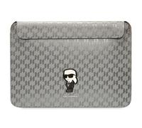Karl Lagerfeld Sleeve 14'' Saffiano argent - Étui ordinateur 13/14'' cuir éco, fermeture magnétique