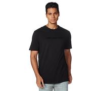 KARL LAGERFELD Soft Crew Neck Tonal Logo Short Sleeve T-Shirt, Noir, M Homme