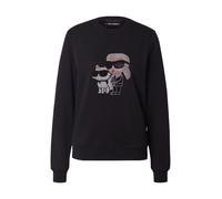 Karl Lagerfeld Sweat-shirt 'IKON' rose ancienne / noir / argent, Taille M