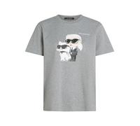 Karl Lagerfeld, Femme, Tops, Gris, Taille: 40 FR Ikon T-shirt