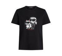 Karl Lagerfeld T-shirt gris / rouge sang / noir / blanc, Taille XL
