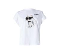 Karl Lagerfeld - T-shirt Ikon Aquarelle - Femme - Tops - Blanc - Taille: 42 FR