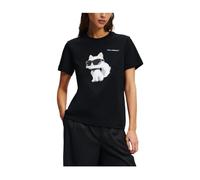Karl Lagerfeld - T-shirt Ikon Aquarelle - Femme - Tops - Noir - Taille: 40 FR