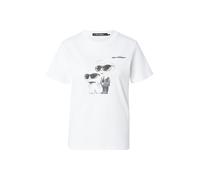 Karl Lagerfeld T-shirt 'Ikon' beige / gris / noir / blanc, Taille XS