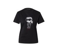 Karl Lagerfeld T-shirt 'Ikon' canneberge / noir / blanc, Taille XS