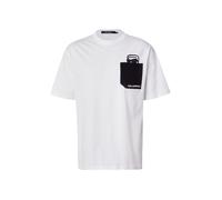Karl Lagerfeld T-Shirt 'Ikon P Boo' noir / blanc, Taille S