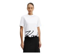 Karl Lagerfeld - T-shirt Signature - Femme - Tops - Blanc - Taille: 42 FR