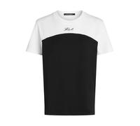 Karl Lagerfeld T-shirt 'SIGNATURE MONOCHROME' noir / blanc, Taille XS