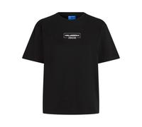 Karl Lagerfeld Jeans Outline Logo Regular Fit Short Sleeve T-shirt Noir S Femme