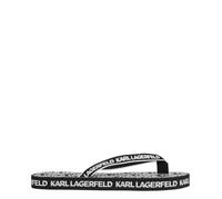 Karl Lagerfeld tong femme KL81003Y01 caoutchouc logo Black - White Nero slip on