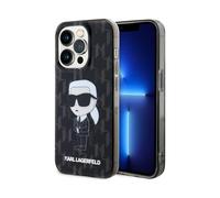 CG MOBILE Karl Lagerfeld IKonIK Monogram Coque Rigide pour iPhone 15 Pro Max (Noir)