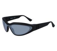 Karl Lagerfeld Unisex KL6128S 002 Lunettes de soleil Injecté Noir Argent Masque Normale Normale