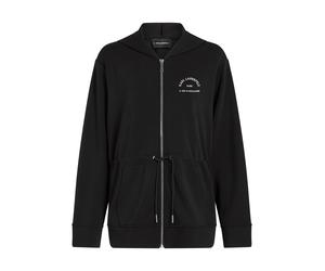 Karl Lagerfeld Veste de survêtement 'Rue St-Guillaume' noir / blanc, Taille L