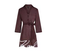 Karl Lagerfeld Vêtement de plage brun foncé / blanc, Taille 34