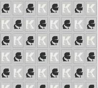 Karl Lagerfeld Wallpaper papier peint du créateur Kameo papier peint de luxe intissé argenté noir blanc métallisé 10,05 m x 0,53 m