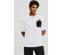 Karl Lagerfeld White Ikon Outline Pocket T-shirt Taille: M | T-shirts avec imprimés Outlet | Homme | Blanc