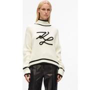 Karl Lagerfeld White Soutache Autograph Knit Taille: S | Pulls Outlet | Femme | Blanc