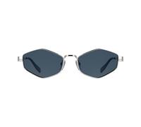 KARL LAGERFELD Women's Sunglasses KL365S - Silver with Solid Blue Lens
