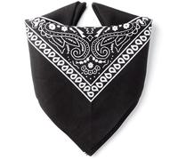 Karl Loven Bandana Noir 100% Coton Paisley Foulard Fichu Bandeau Tour de Cou Tête Echarpe Pastel Bracelet Homme Femme Enfant
