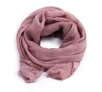 Karl Loven Femme - Foulard - Froissé - pashmina - écharpe - cache-col - 30 Couleurs (Vieux Rose)