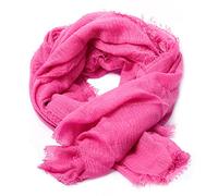 KARL LOVEN Femme - Foulard - Froissé - pashmina - écharpe - cache-col, Rose Fuchsias, 1m90