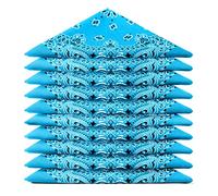 Karl Loven - Lot Bandana Bleu Azur - Motif Paisley - 100% Coton - Epaisseur Supérieure