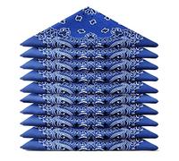 Karl Loven - Lot Bandana Bleu Roi - Motif Paisley - 100% Coton - Epaisseur Supérieure