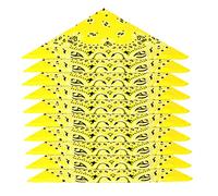 Karl Loven - Lot Bandana Jaune - Motif Paisley - 100% Coton - Epaisseur Supérieure
