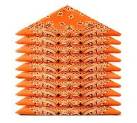 Karl Loven - Lot Bandana Orange - Motif Paisley - 100% Coton - Epaisseur Supérieure