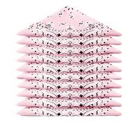 Karl Loven - Lot Bandana Rose Poudré - Motif Paisley - 100% Coton - Epaisseur Supérieure