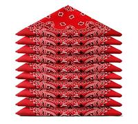 Karl Loven - Lot Bandana Rouge - Motif Paisley - 100% Coton - Epaisseur Supérieure