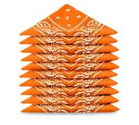 Karl Loven Lot de Bandana 100% Coton paisley foulard fichu Orange