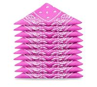 Karl Loven Lot de Bandana 100% Coton paisley foulard fichu Rose