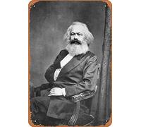 Karl Marx Affiche en métal rétro décorative vintage 30,5 x 20,3 cm