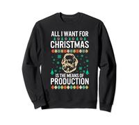 Karl Marx Christmas Red Ugly Xmas est le moyen de production Sweatshirt